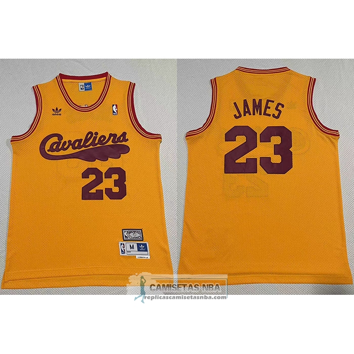 Camiseta Cleveland Cavaliers LeBron James NO 23 Mitchell & Ness 1970-74 Amarillo